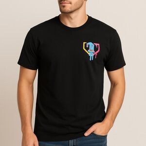 Baseball Lifestyle 101 Men’s Graphic Logo Tee Black — Size Large NWT